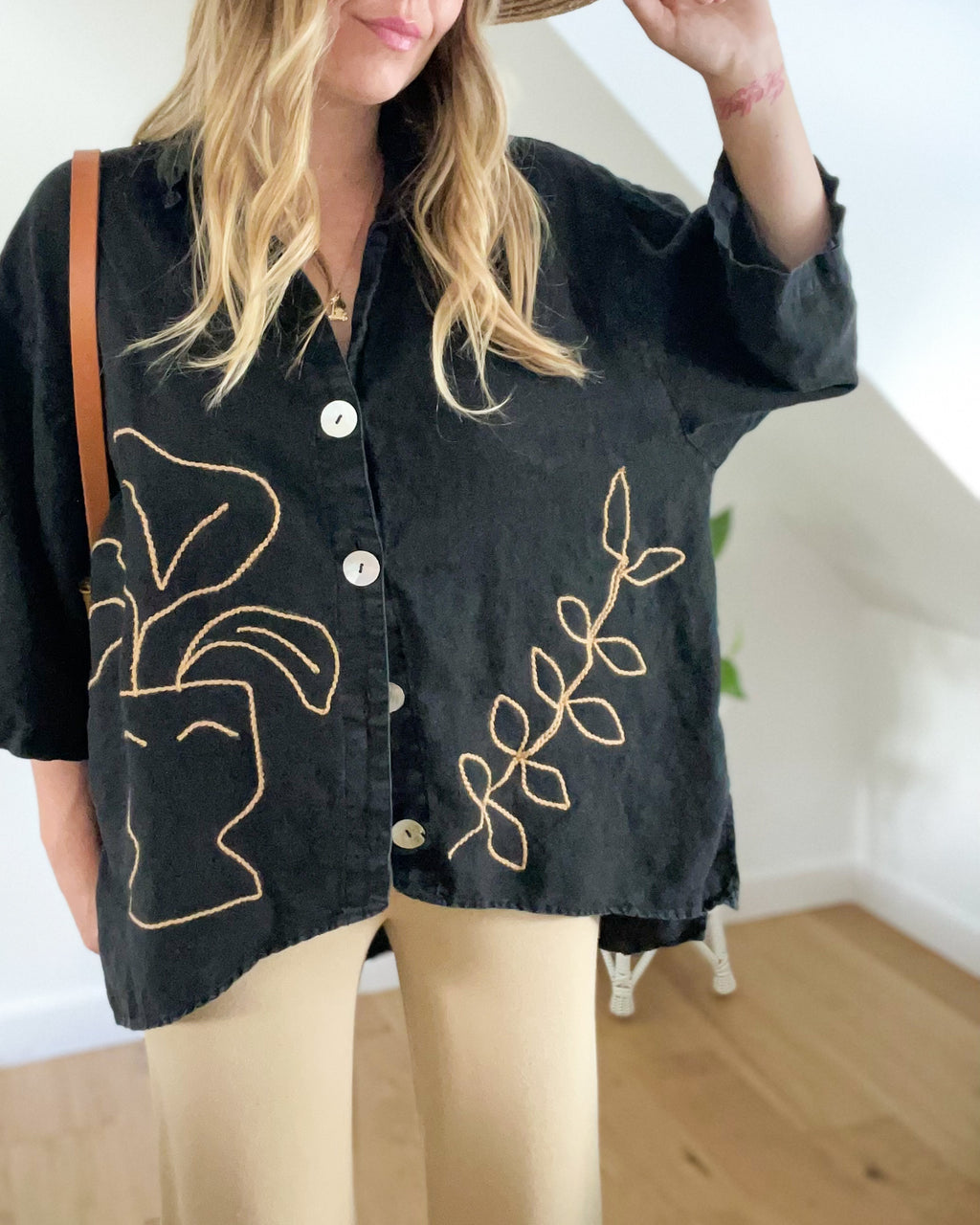 Upcycled Linen Top